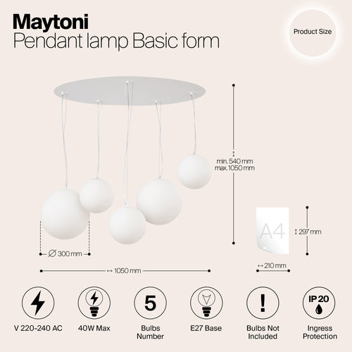 Maytoni - Hanglamp Basic form - Wit - vtwonen shop