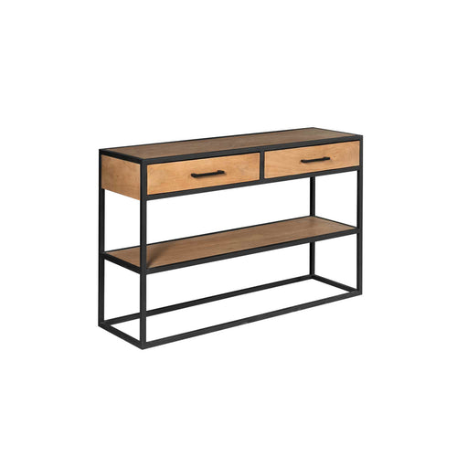 StarFurn Sidetable Denver - Naturel Mangohout - 2 Lades - 120x35x76cm - vtwonen shop
