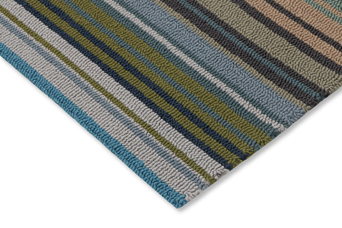 Vloerkleed Harlequin Spectro Stripes-Emerald/Marine/Rust outdoor 200x280 cm - vtwonen shop