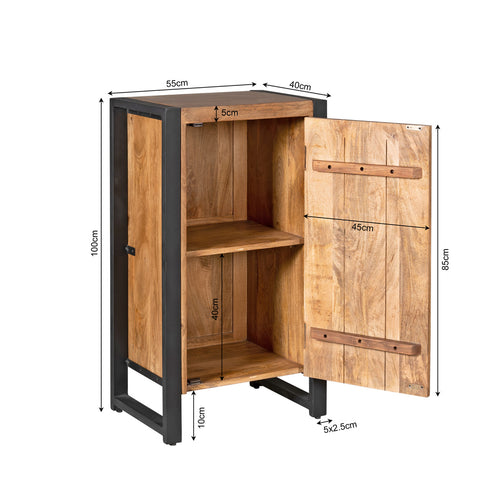 StarFurn Halkast Boaz - Naturel Hout - 55x40x100cm - vtwonen shop