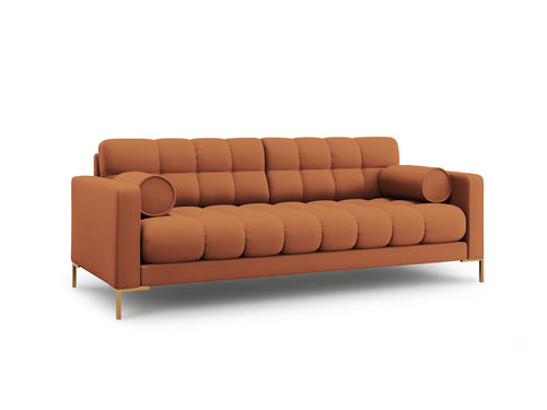 Cosmopolitan Design Bank Bali 4-zits, structurele stof, baksteen - 96x217x75cm