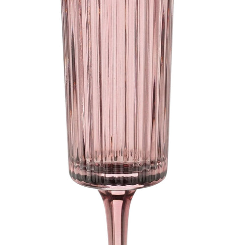 Mica Decorations Grigio Champagneglas Roze - Champagneglas met Ribbelstructuur - Champagneglas van Glas - Champagneglas voor Feestelijke Momenten -