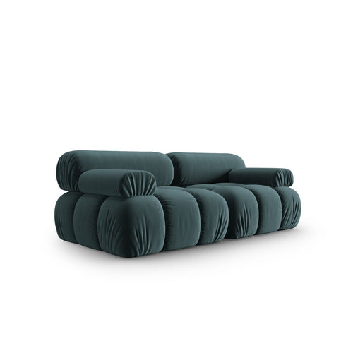 Cosmopolitan Design - Modulaire bank Cortina 2-zits, flueel turkoois - 94x188x70cm