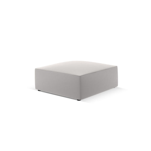 Cosmopolitan Design - Poef Siena imitatieleer lichtgrijs - 93x93x40cm