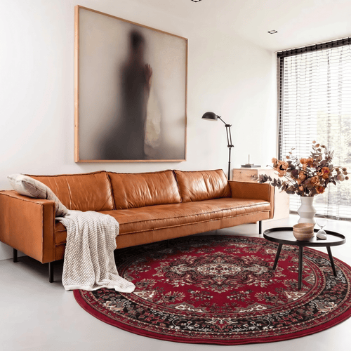 Interieur05 Rond Vintage vloerkleed Nain Perzisch Rood