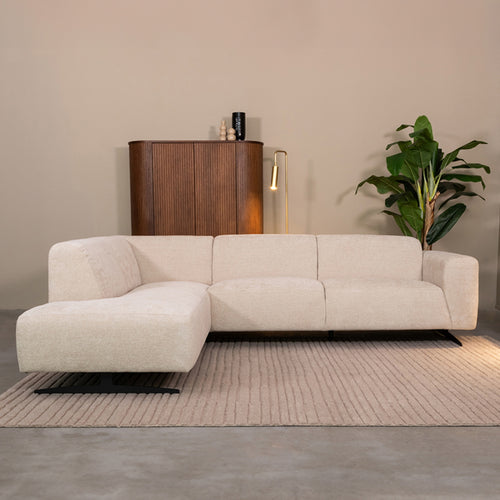 LABEL51 Hoekbank Rodano Links - Naturel Stof - 278x210x75cm - vtwonen shop