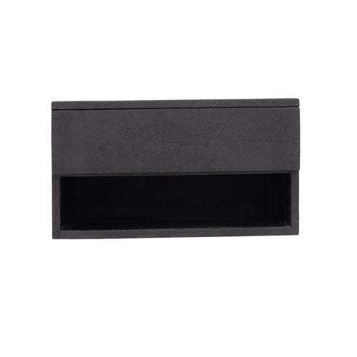 Giga Meubel Nachtkastje Tessa - Zwart - Mangohout - 45x30x25cm - vtwonen shop