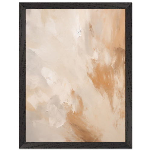 Artfulprints Poster met Lijst Abstract - Golden touch 2   - 30x40 cm - Terracotta