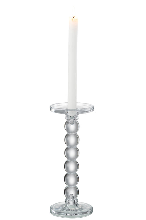 J-Line kaarshouder Druppels - glas - transparant - large - vtwonen shop