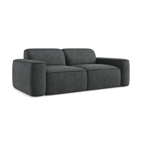 LaMiaSofa 3-zits bank Melissa - chenille stof - donkergrijs - 204x102x70
