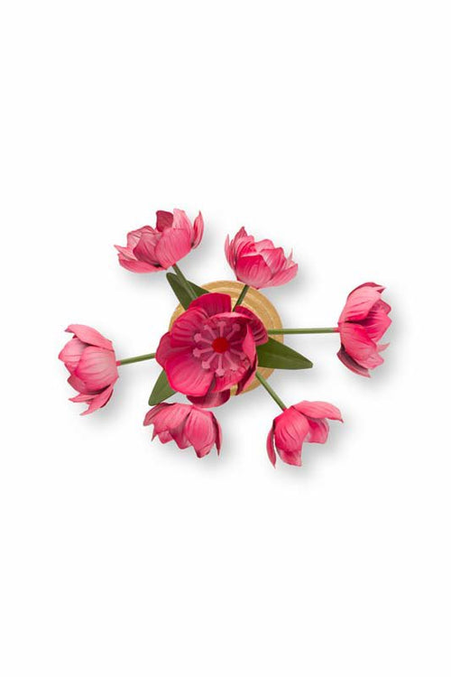 Pip Studio Bloemen - Metaal - Oudroze - 36cm