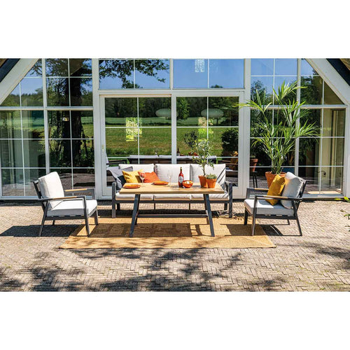 Garden Impressions lounge dining set Lissabon valley sand - 4-delig stoel-bank - vtwonen shop