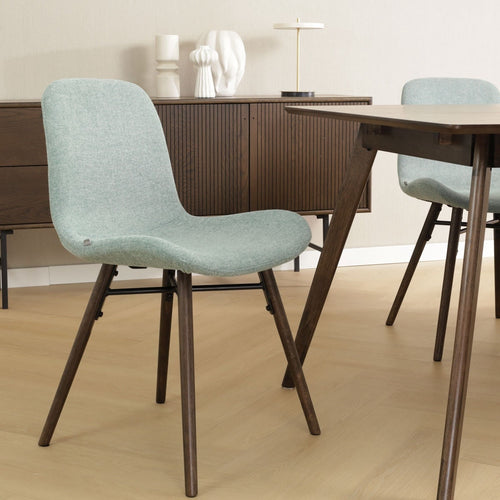 Nolon Nola-Fé Draaibare Eetkamerstoelen Set van 2 Zacht groen - Zwart