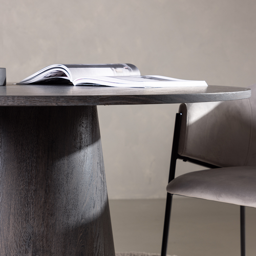 Nest living Trude Houten Eettafel Donkerbruin - Ø 120 cm - vtwonen shop