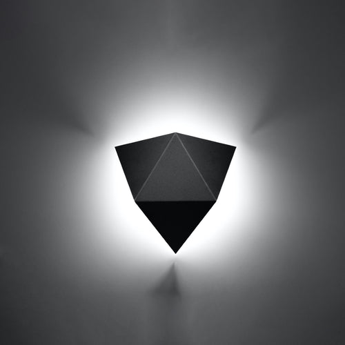 Sollux Lighting Wandlamp SOLIDO zwart - 27x8x25cm