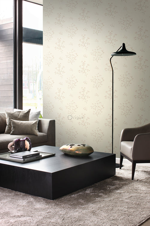 Origin Wallcoverings behang bloesemtak beige en roze - 53 cm x 10,05 m - 346545 - vtwonen shop