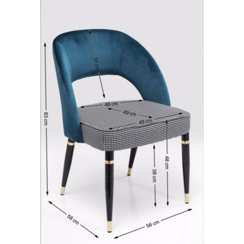 Kare Design Stoel Samantha blauw