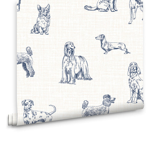 Joules Vliesbehang - Sketched Dogs