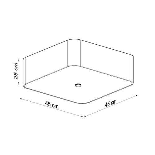 Sollux Lighting Plafondlamp LOKKO 45 wit - 45x45x25cm