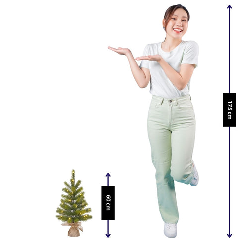 Black Box Trees Kunstkerstboom Nagoya H60 x D44cm - Kunstboom in Jute Zak - Kunst Kerstboom voor Binnen - 50 Tips - Groen