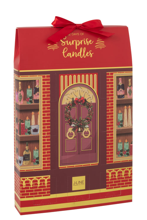 J-Line geurkaars Surprise Window - koraal/mix - 12 candles