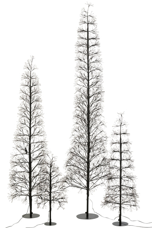 J-Line decoratie Boom Multicolor - ijzer - zwart - extra large - LED lichtjes - vtwonen shop