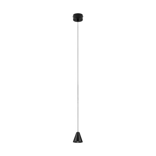Nova Luce IRMOS Slanke hanglamp voor aan het plafond, zandkleurig zwart, LED 5W 371lm 3000K