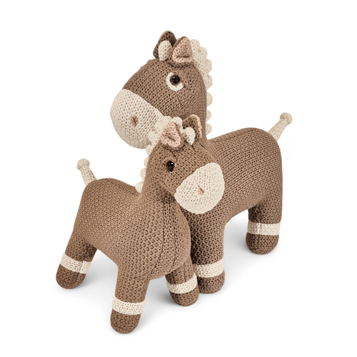 Pintado & Lacado knuffeldier Paard - bruin - 33 cm