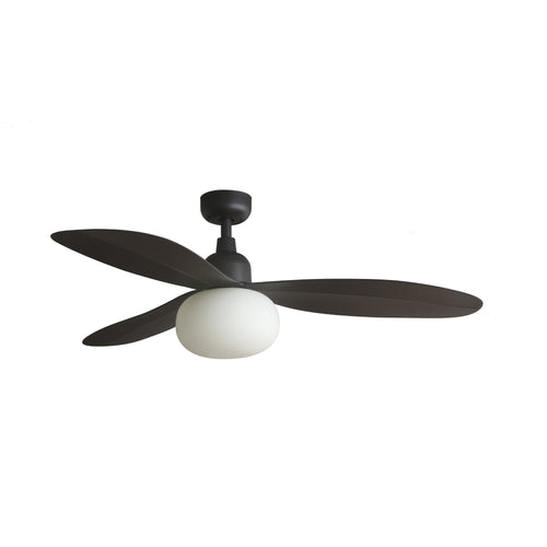 Faro PALMA Middelbruine IP44 DC-plafondventilator met E27-licht, 6 snelheden