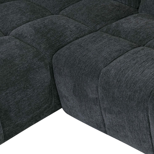 Furnhouse chaise longue bank links Colorado - Zwart - Stof - 156x268x107
