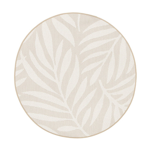 AFK Living vloerkleed Havana - voor binnen en buiten - beige - 120 x 120 cm
