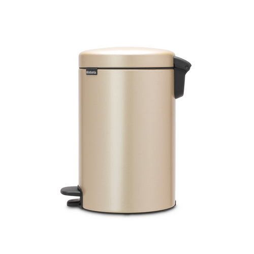 Brabantia NewIcon Pedaalemmer, 12 liter, kunststof binnenemmer - Metallic Gold