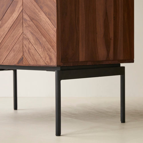 Tikamoon Massief palissander badkamermeubel 80 cm - Donkerbruin - vtwonen shop