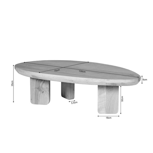 Starfurn  salontafel Zillah - bruin - 70x130x35cm - vtwonen shop