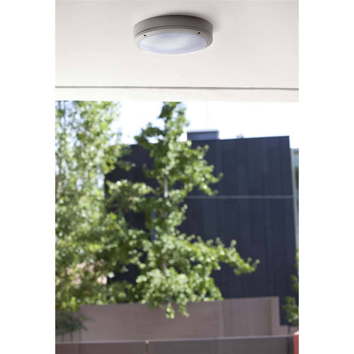 Faro Yen - 1 Licht Plafondlamp Buiten Wit, Grijs IP54, E27