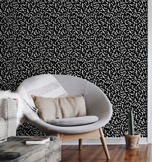 Walls4You behang figuratief motief zwart en wit - 53 cm x 10 m - 640147