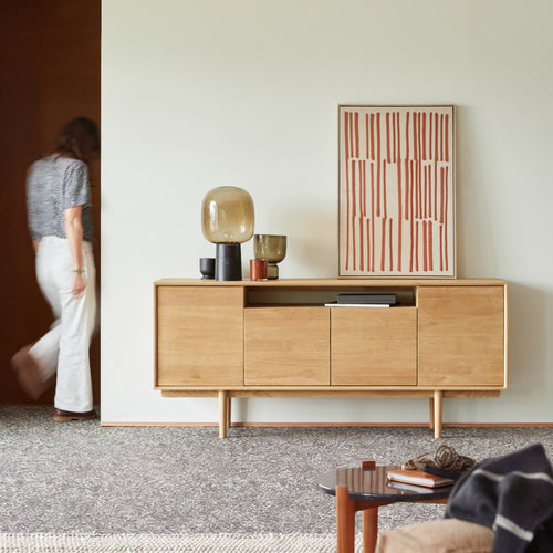 Tikamoon Dressoir van massief eikenhout 180 cm - Naturel