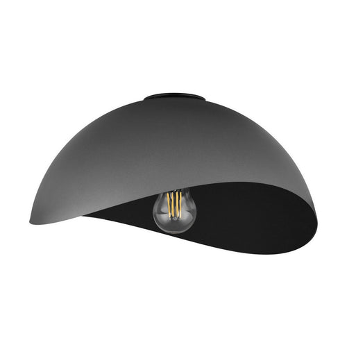 Nova Luce OPSI 30 cm komvormige plafondlamp, halfverzonken, donkergrijs, zandkleurig zwart, E27 fitting, 1x12W