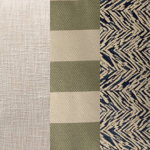 KUSSENSET - 3-delig - Gentle Rain - 45x45 cm, 30x50 cm - inclusief binnenkussens - wit, groen, blauw