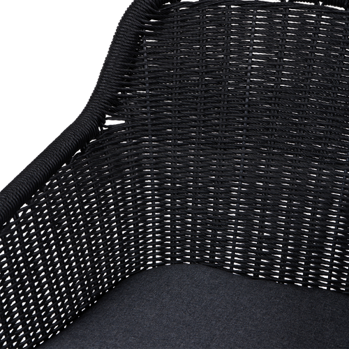 Lisomme Loki Rotan Tuinstoel Zwart - Met Zitkussen - vtwonen shop