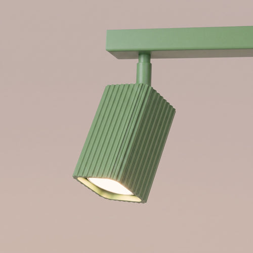 Sollux Lighting Plafondlamp RAYO 3L saliegroen - 45x6x16,5cm