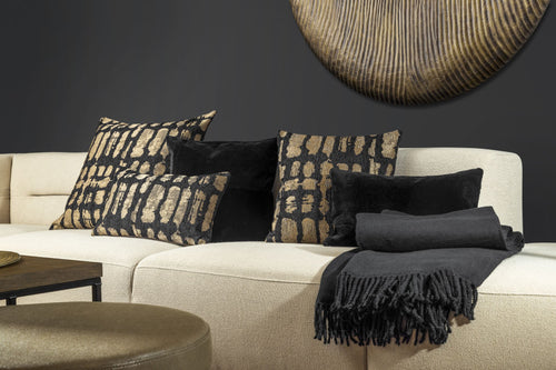 Hoii sierkussen Delphine - 30x50 cm - Organisch - Zwart - vtwonen shop