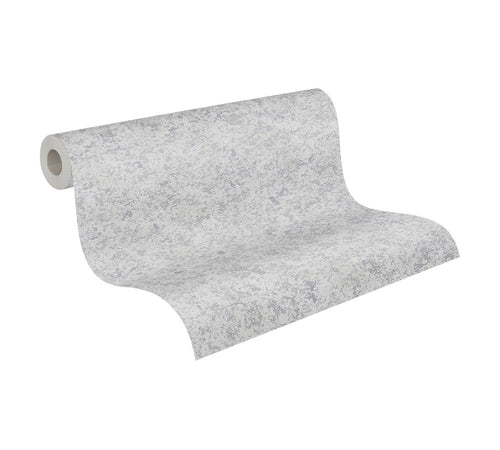 A.S. Création behang effen grijs en zilver - 53 cm x 10.05 m - AS-377722
