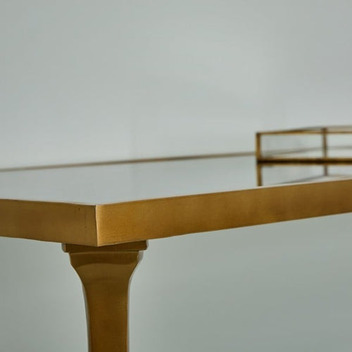 Signature - POMPADOUR Design haltafel - Goudkleurig - 42x142x76 cm