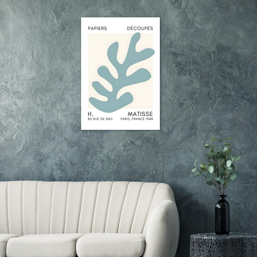 Artfulprints  Matisse – Ocean petals turquoise   poster 70x100 cm - vtwonen shop