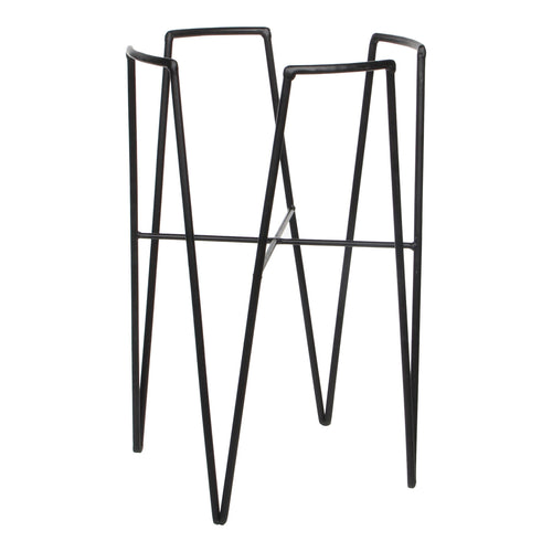 Mica Decorations Blom Plantenstandaard - L25 x B25 x H38 cm - Metaal - Zwart - vtwonen shop