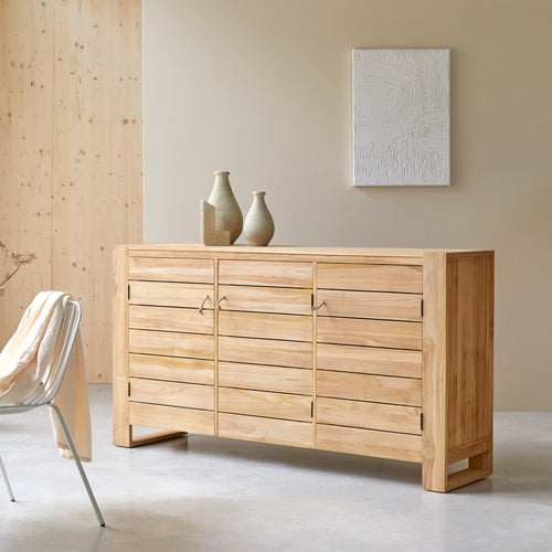 Tikamoon Buffet van massief teakhout 170 cm - Naturel - vtwonen shop