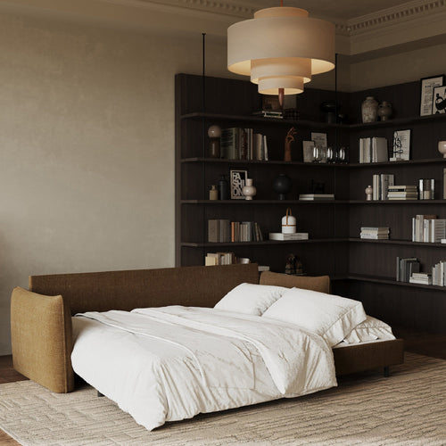 Sia Home - Rechte bank PLUME - Geweven stof - Hazelnoot - 213.5cm