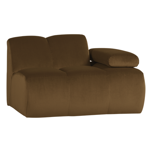 WOOOD 1-zits bank arm rechts Mojo - Velvet - Honinggeel - 74x124x97