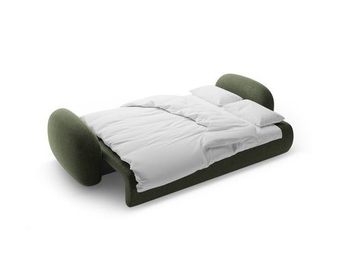 Cosmopolitan Design Slaapbank met opbergdoos Tonale 3-zits, chenille groente - 105x262x88cm